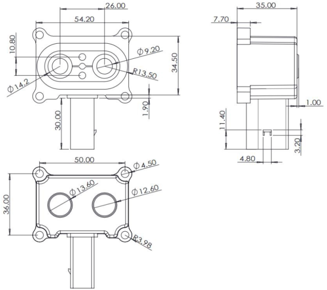 Dimension of 37206789937 37206789938 4722555610 Solenoid Coil: