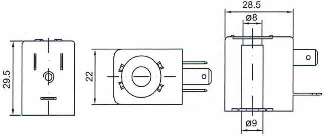 Dimension of Pneumatic Solenoid Valve Coil :