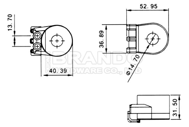 Dimension of BB14831819 Solenoid Valve Coil :
