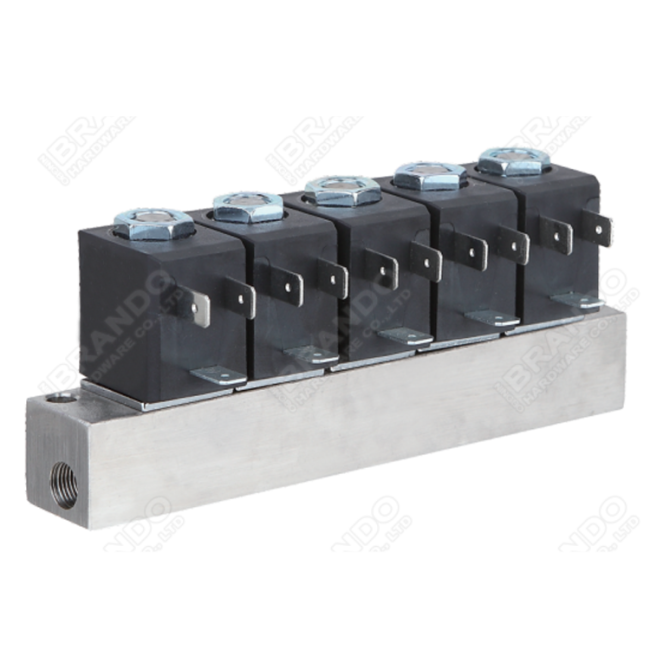 Manifold Mounted Stainless Steel Solenoid Valve 1/4'' 3/8'' 1/2'' 24V 220V 1