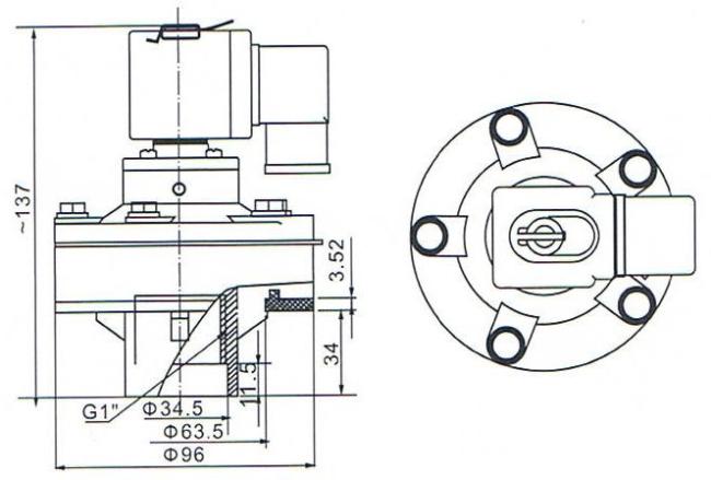 DMF-Y-25 BFEC Submerged Solenoid Pulse Jet Valve For Dust Collector 0