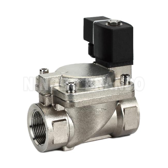 16 bar 2 Way NC Brass Solenoid Valve For Water Air Gas 3/8'' to 2'' 24V 110V 220V 2