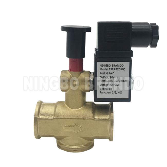 Normally Open Manual Reset Gas Shut Off Solenoid Valve (6) Normally Open Manual Reset Gas Shut Off Solenoid Valve (6)