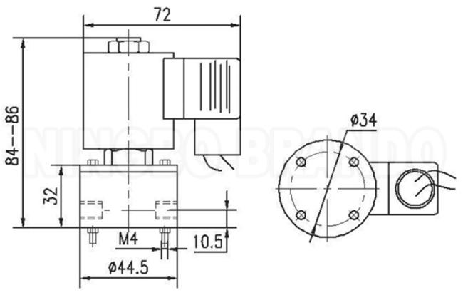 PTFE Body Anti Corrosion Solenoid Valve 1/4'' 3/8'' 24VDC 220VAC 0