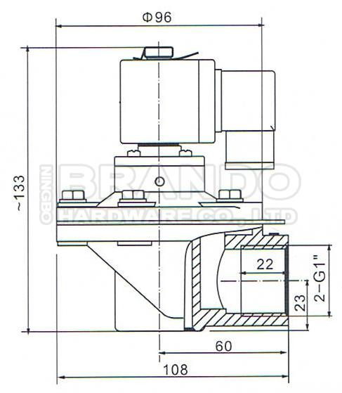 1'' DMF-Z-25 BFEC Dust Collector Right Angle Pulse Jet Valve 0
