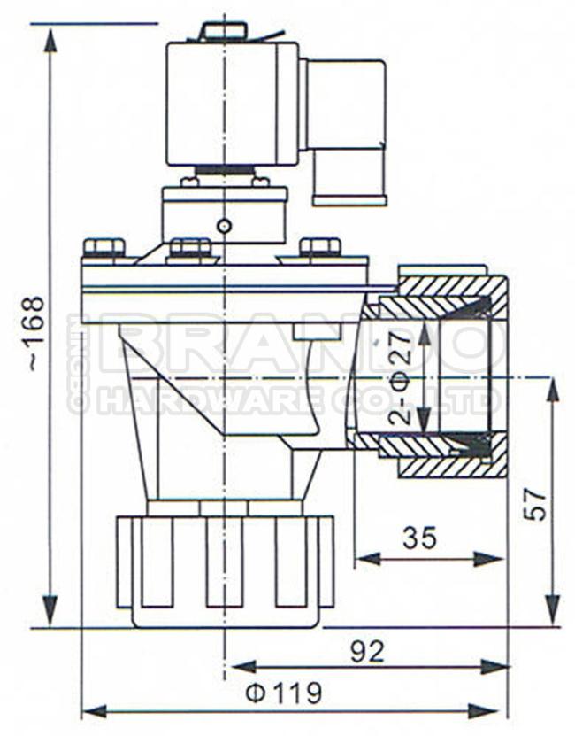 3/4'' DMF-ZM-20 BFEC Pulse Jet Valve For Dust Collector 0