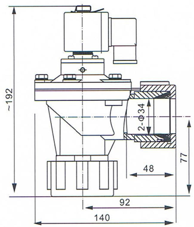 DMF-ZM-40S 1-1/2'' 1.5'' Inch Dresser Nut Diaphragm Pulse Jet Valve 0