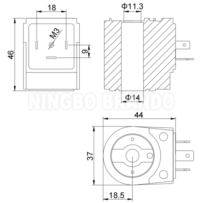 Solenoid Pilot Pole Assembly For Taeha Pulse Jet Valve PM-60 coil 1