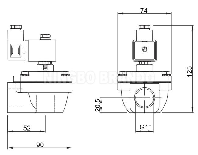 FP25 1'' TURBO Type Diaphragm Pulse Jet Solenoid Valve for Dust Collector 0