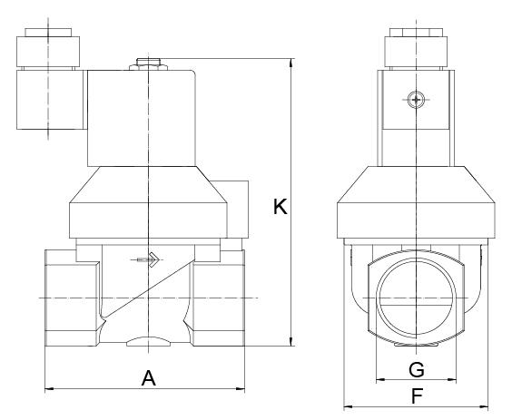 Brass Solenoid Valve 6213 A 3/8 1/2 3/4 10.0 13.0 20.0 25.0 NBR FKM 24V 230V 0