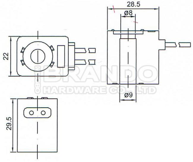 Solenoid Valve Coil EVI 7/9 12V 24V 110V 220V 4.8W 6.5W 5.5VA 6VA 0