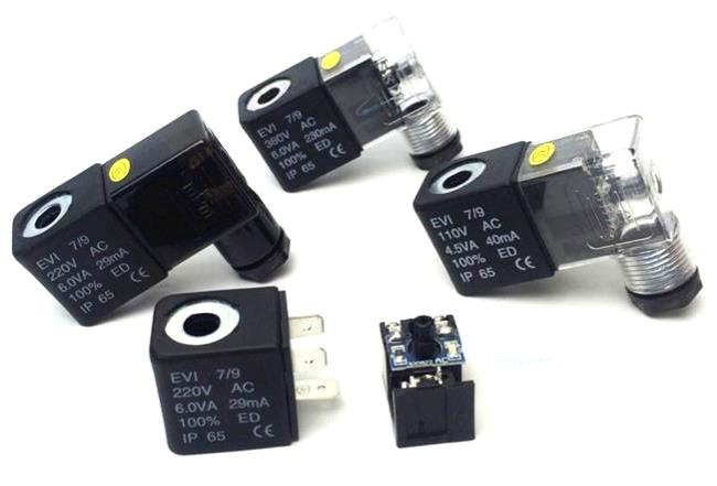 AMISCO Type EVI 7/9 AMP 6.3x0.8 4V Series Pneumatic Solenoid Valve Coil 9 Diameter DC12V/24V 2