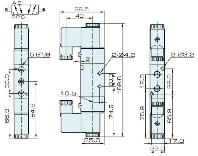 4V220-06 Airtac Type Pneumatic Solenoid Valve 4V220-06-DC24V 24V DC 0