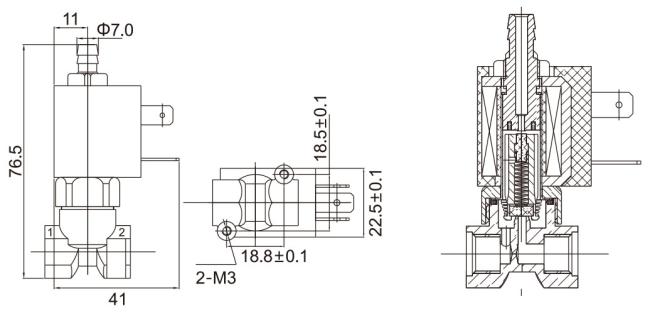 3 Way Brass Solenoid Valve 24V 110V 220V For Espresso Coffee Maker 0
