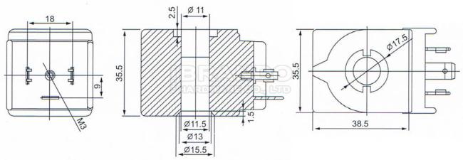 HM2 Castel Type Refrigeration Solenoid Valve Coil 9100/RA6 220V 230V 8W 0
