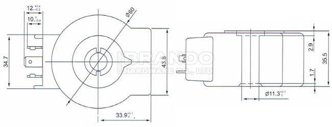 HM3 Castel Type Refrigeration Solenoid Valve Coil 12VDC 24VDC 20W 0