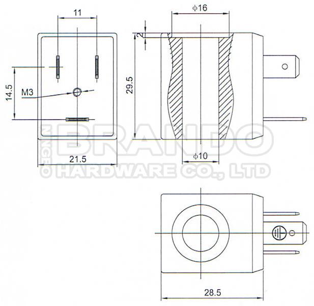10mm Hole Solenoid Coil 24V 110V 120V 220V 230V 9VA 12VA 13.5VA 6W 0