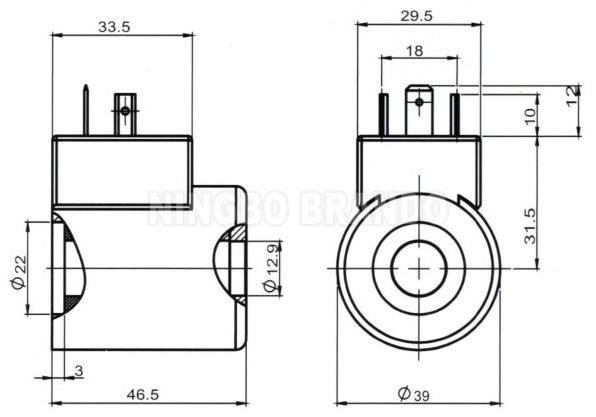 EATON Type Hydraulic Solenoid Coil 12VDC 24VDC 300AA00081A 300AA00082A 0