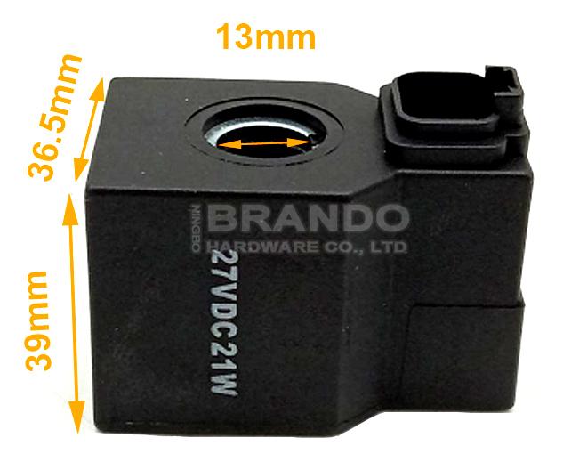 14V DC 27V DC 21W Solenoid Coil For Hyundai Excavator R210-5 R220-5 0