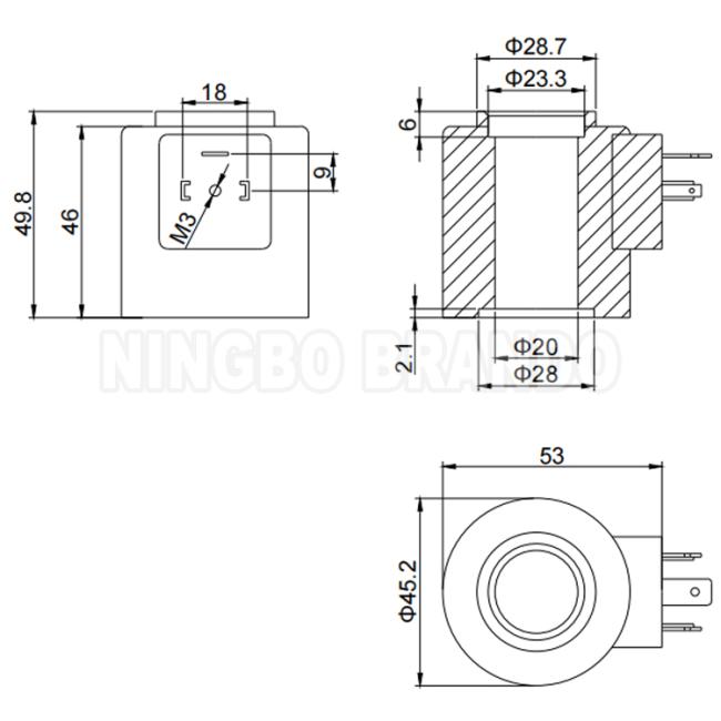 DOFLUID Type Hydraulic Solenoid Valve Coil 2A-C2/C4 AC220V 2A-C1/C3 AC110V 0