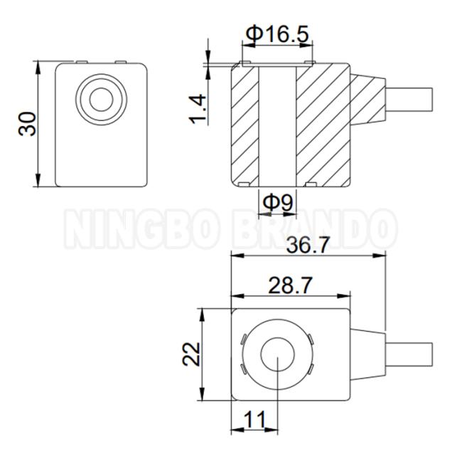 Pneumatic Solenoid Valve Coil With Cable Wire 9 Diameter 12VDC 24VDC 110VAC 220VAC 0
