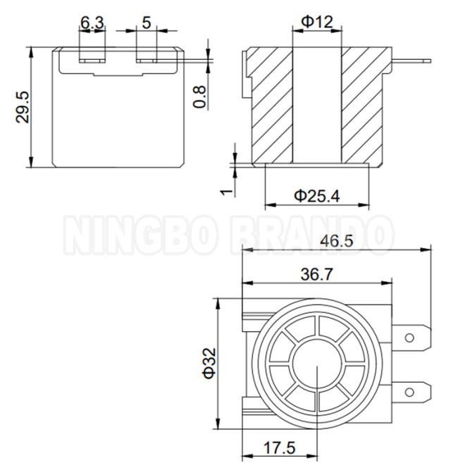 DC12V Solenoid Coil For Landi Renzo LPG Solenoid Valve CNG Reducer 12 Volt 12VDC 9W 0