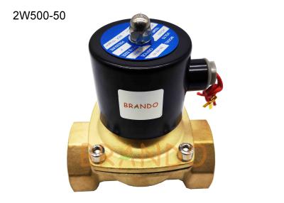 China DN50/2'' Inch Port Brass Body 2W500-50 Water Diaphragm Solenoid Valves/Electromagnetic Water Valve Direct Driving Type for sale