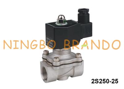 China 2S250-25 1 Inch 2 Way NC Stainless Steel Water Solenoid Valve 24V 220V for sale