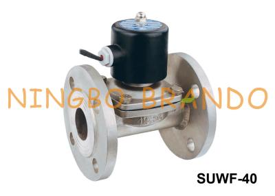 China SUWF-40 1 1/2'' Flange Type Stainless Steel Solenoid Valve 24VDC 220VAC for sale