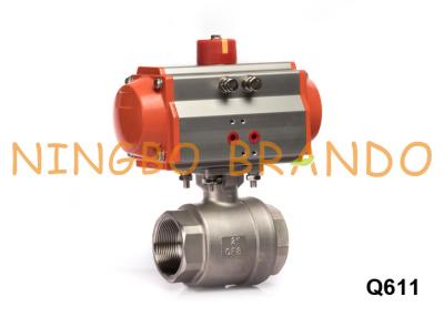 China 2 Inch SS304 Air Operated Ball Valve With Pneuamtic Actuator for sale