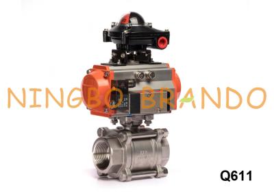 China Pneumatic Actuated Ball Valve With Solenoid Valve Limit Switch for sale
