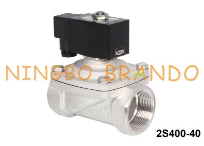 China 1.5 Inch Electric Water Solenoid Valve Stainless Steel 24VDC 220VAC for sale