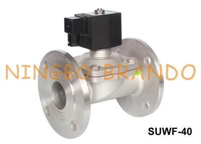 China 1.5'' Flanged Stainless Steel Solenoid Valve Water 24V 220V for sale