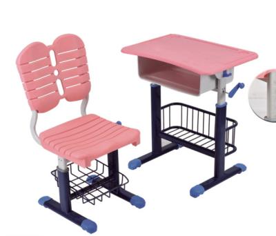 China Professional Preschool Classroom Furniture Kids Desk And Chair Set Pink for sale