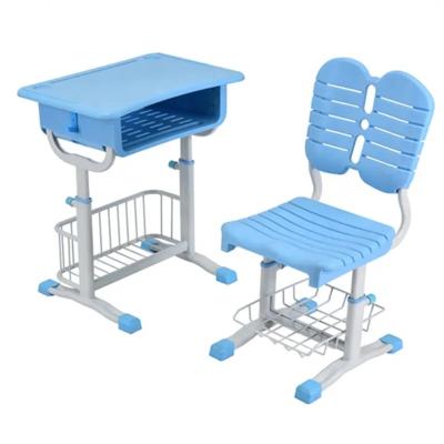 China Long Service Life School Furniture Plastic Top Student Table And Chair Set for sale