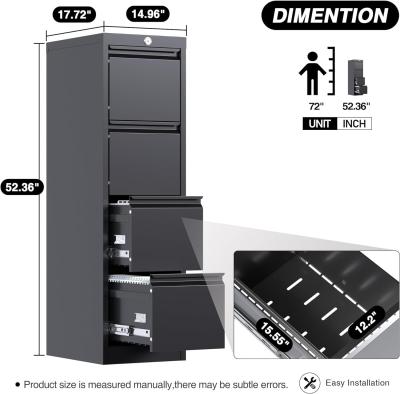 China Locking Metal Vertical File Cabinet for sale