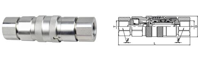 ISO 16028 Flush Face Hydraulic Quick Couplers , LSQ-FFY Flat Face Quick Couplers 3