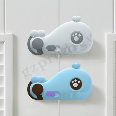 China Whale shape funny cabinet drawer latch baby safety lovely lock for sale