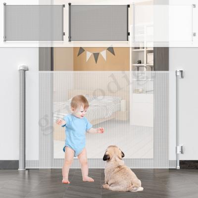 China CPC ASTM Standard White Retractable Safety Gate 300cm Width Multiscene Retractable Child Metal Gate for sale