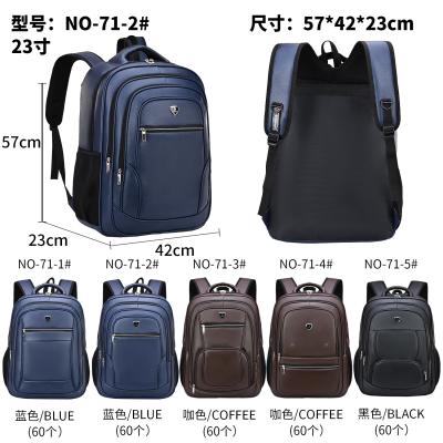 China PU Rucksack Men'S Laptop Leather Bag 23 Inch Backpack 1000g for sale