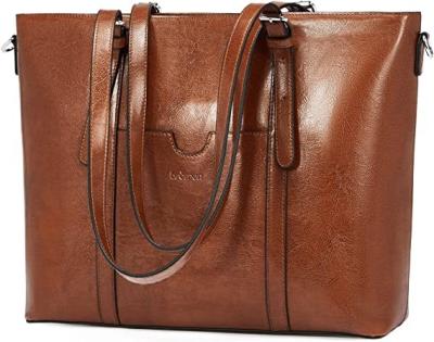 China O mensageiro de couro Bag das mulheres do vintage portátil Tote Bag de 15,6 polegadas à venda