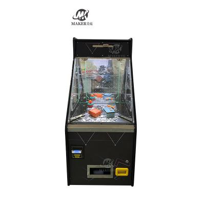 China Tempering Glass Pusher Coin Machine With Cash Acceptor Arcade Electronic Coin Pusher Game à venda