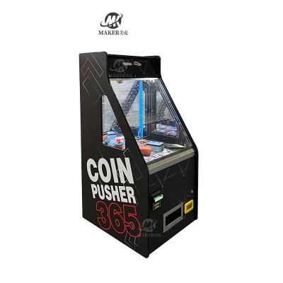 China Tempering Glass Pusher Coin Machine With Bill Acceptor Arcade Electronic Coin Pusher Game for sale
