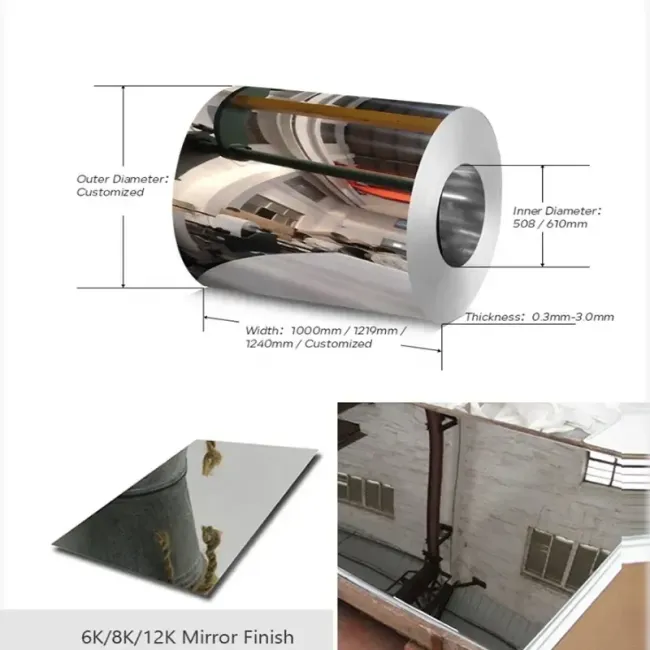 Hot Rolled Steel Roll AISI Ss 201 304 310S 301 316 410s 304L Stainless Steel Coil