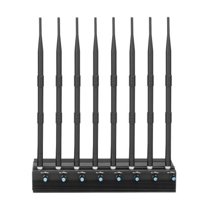 China Adjustable 8 Antennas High-power GPS/WiFi/4G (LTE+Wimax) Jammer for sale