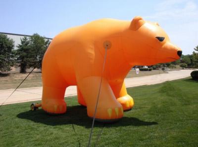Китай Рекламировать полярного медведя раздувного желтого цвета шаржа с воздуходувкой CE/UL продается