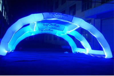 China Decorative Inflatable Advertising Products , LED Light Inflatable Rainbow Arch for sale