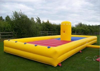 China Yellow 35x12ft Inflatable Interactive Games Customized Eliminator Run Bungee Run for sale