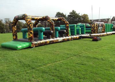 China Camouflage Giant Army inflatable children's assault course , assault course ideas for sale