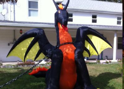 China Halloween Decoration 9 Ft. H Projection Inflatable Fire / Ice Dragon With Wings for sale